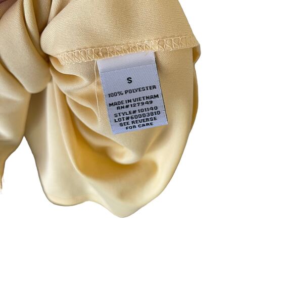 Emma & Michele Women's Size Small Yellow Floral Flutter Sleeve Maxi Dress - Picture 9 of 9